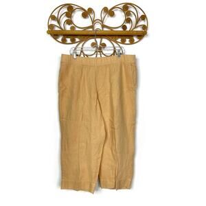 Pure Jill Garment dyed linen orange pull on pants XL